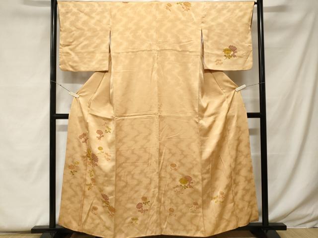 平和屋着物■訪問着 駒刺繍 枝花文 金彩 正絹 逸品 CABF9393ev