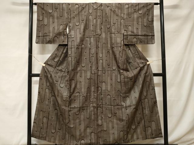 平和屋着物■本場大島紬 7マルキ 壺垂れ文 正絹 逸品 CABF9395ev