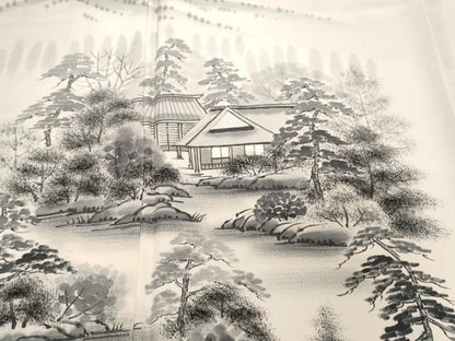 平和屋着物■訪問着 作家物 樹林風景文 暈し染め 正絹 逸品 CABF9399ev