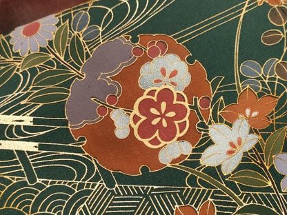 平和屋着物■訪問着 流水雪輪枝花文 暈し染め 金彩 鈴乃屋扱い 正絹 逸品 CABF9401ev