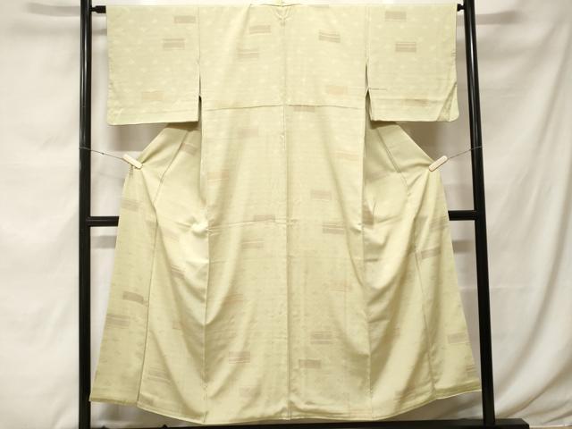 平和屋着物■上質な小紋 横段文 金彩 正絹 逸品 CABF9407ev