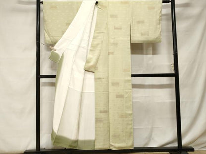 平和屋着物■上質な小紋 横段文 金彩 正絹 逸品 CABF9407ev