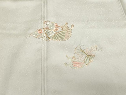 平和屋着物■訪問着 総刺繍 駒刺繍 花蝶文 金糸 正絹 逸品 CABF9411ev