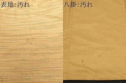平和屋着物■上質な紬　横段文　正絹　逸品　CABF9440ev