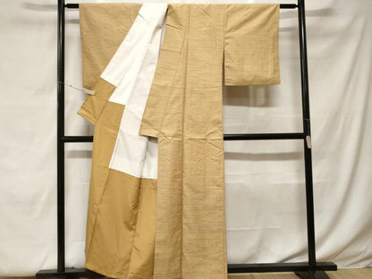 平和屋着物■上質な紬　横段文　正絹　逸品　CABF9440ev