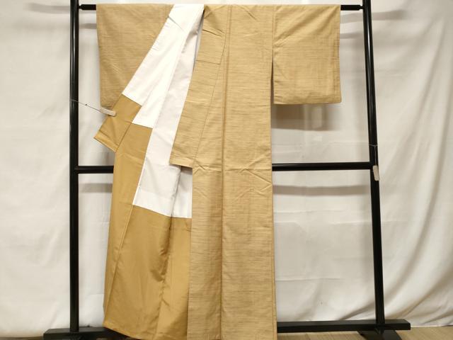 平和屋着物■上質な紬　横段文　正絹　逸品　CABF9440ev