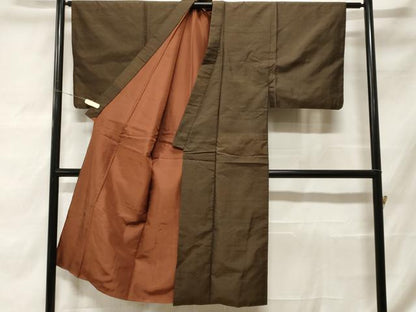 平和屋着物■男性　紬　憲法色　アンサンブル　正絹　逸品　CABF9459ev
