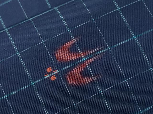 平和屋着物■琉球格子大島紬　羽織セット　花織　琉球柄　証紙付き　正絹　逸品　未使用　CABF9460ev