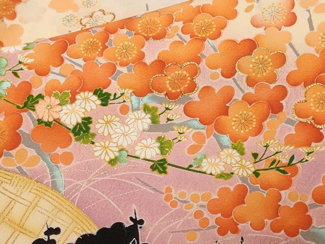 平和屋着物■豪華黒留袖　駒刺繍　籬枝梅文　暈し染め　金彩　正絹　逸品　CABF9511ev