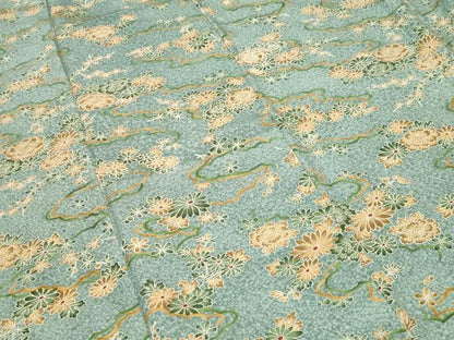 平和屋着物■上質な小紋 雲取り花文 正絹 逸品 CABF9541ev