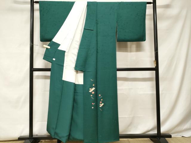 平和屋着物■色留訪問着 刺繍 溢れ松葉吹き寄せ文 鈴乃屋扱い 正絹 逸品 CABF9544ev