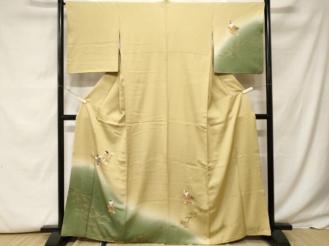 平和屋着物■訪問着 童子遊び 暈し染め 金彩 正絹 逸品 CABF9545ev