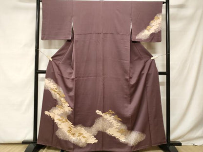 平和屋着物■訪問着 刺繍 枝松文 金彩 正絹 逸品 CABF9550ev