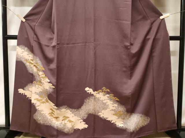 平和屋着物■訪問着 刺繍 枝松文 金彩 正絹 逸品 CABF9550ev