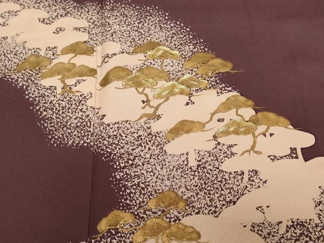 平和屋着物■訪問着 刺繍 枝松文 金彩 正絹 逸品 CABF9550ev