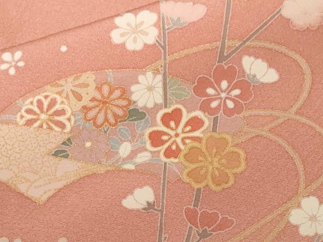 平和屋着物▽訪問着　単衣　地紙花文　金銀彩　正絹　逸品　AABC3765fy 楽天市場】平和屋着物○銀座きしや 訪問着 駒刺繍 吉祥花文 金彩 正絹