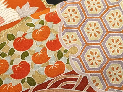 平和屋着物■豪華黒留袖　駒刺繍　雪輪飛鶴吉祥文　金彩　正絹　逸品　CABF9552ev