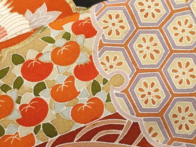 平和屋着物■豪華黒留袖　駒刺繍　雪輪飛鶴吉祥文　金彩　正絹　逸品　CABF9552ev