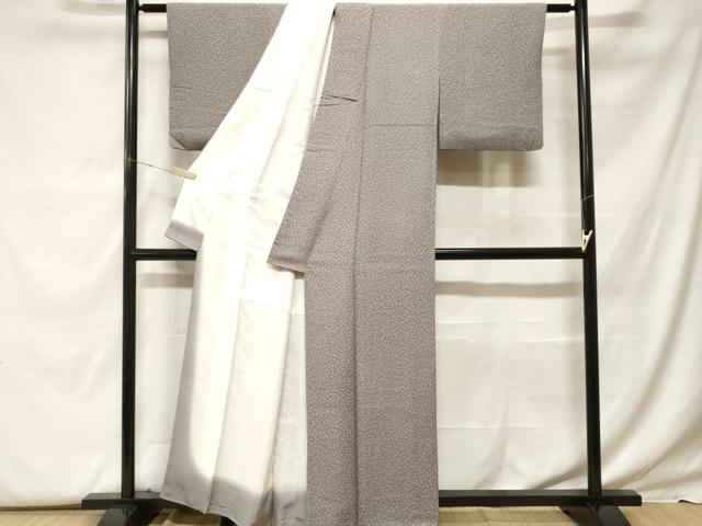 平和屋着物■上質な小紋 舞小花文 正絹 逸品 CABF9553ev