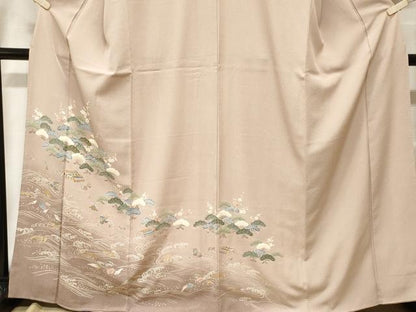 平和屋着物■訪問着 浜松風景文 暈し染め 金彩 正絹 逸品 CABF9554ev