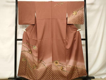 平和屋着物■訪問着 花丸文 暈し染め 金彩 正絹 逸品 CABF9565ev