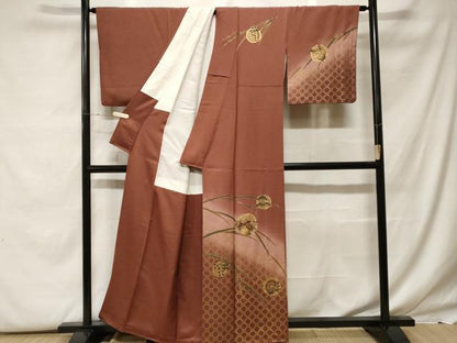 平和屋着物■訪問着 花丸文 暈し染め 金彩 正絹 逸品 CABF9565ev