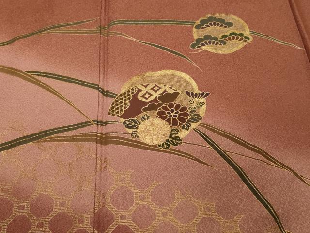 平和屋着物■訪問着 花丸文 暈し染め 金彩 正絹 逸品 CABF9565ev