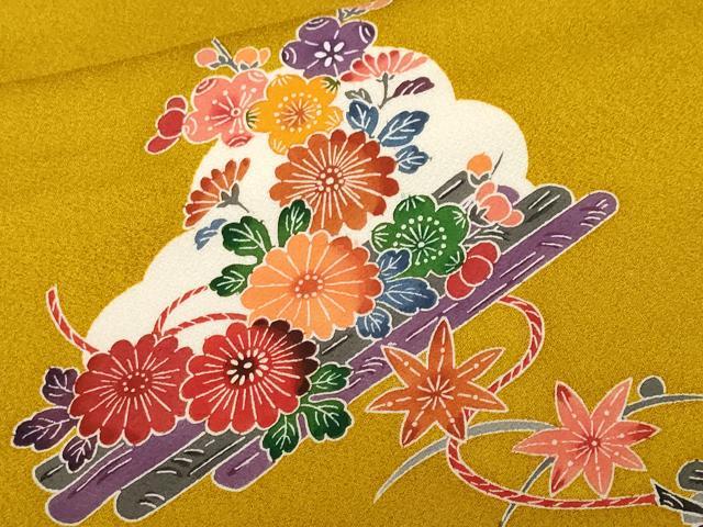 平和屋着物■訪問着 花筏文 正絹 逸品 CABF9566ev