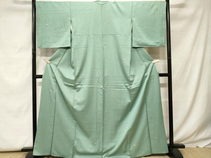 平和屋着物■上質な小紋　舞花文　金彩　正絹　逸品　CABF9573ev