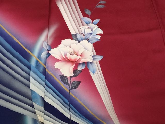 平和屋着物■訪問着 枝花文 暈し染め 金銀彩 正絹 逸品 CABF9575ev