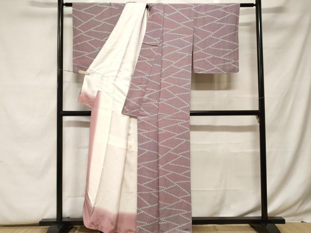 平和屋着物■上質な小紋 花繋ぎ文 正絹 逸品 CABF9578ev