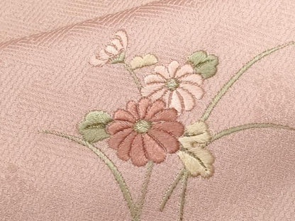 平和屋着物■中国三大刺繍　スワトウ刺繍　訪問着　絞り　鏡裏草花文　正絹　逸品　CABF9583ev