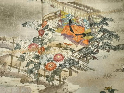平和屋着物■訪問着　十二単　風景文　暈し染め　金彩　正絹　逸品　CABF9587ev