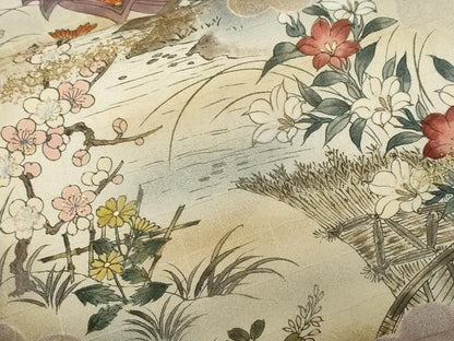 平和屋着物■訪問着　十二単　風景文　暈し染め　金彩　正絹　逸品　CABF9587ev