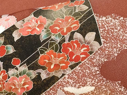 平和屋着物■訪問着　文箱枝花文　暈し染め　金彩　正絹　逸品　CABF9593ev