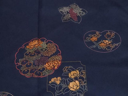 平和屋着物■訪問着　刺繍　草花吉祥文　金彩　正絹　逸品　CABF9594ev