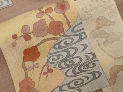 平和屋着物■訪問着　刺繍　色紙重ね枝花文　金彩　正絹　逸品　未使用　CABF9597ev