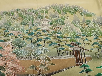 平和屋着物■豪華色留袖　風景文　暈し染め　正絹　逸品　CABF9599ev