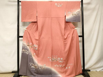 平和屋着物■訪問着　動物楽器草花文　暈し染め　金彩　正絹　逸品　CABF9601ev