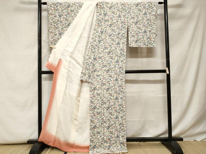 平和屋着物■上質な小紋　型染め　風景文　正絹　逸品　CABF9603ev