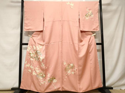 平和屋着物■訪問着　地紙枝花文　金銀彩　正絹　逸品　未使用　CABF9605ev