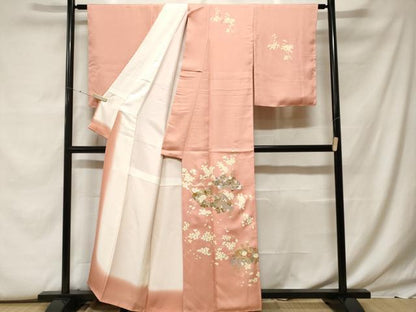 平和屋着物■訪問着　地紙枝花文　金銀彩　正絹　逸品　未使用　CABF9605ev