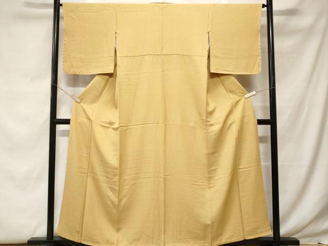 平和屋着物■上質な色無地　霞地紋　蒸栗色　正絹　逸品　CABF9609ev