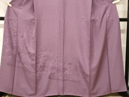 平和屋着物■豪華色留袖　御所解地紋　葡萄鼠色　正絹　逸品　CABF9616ev