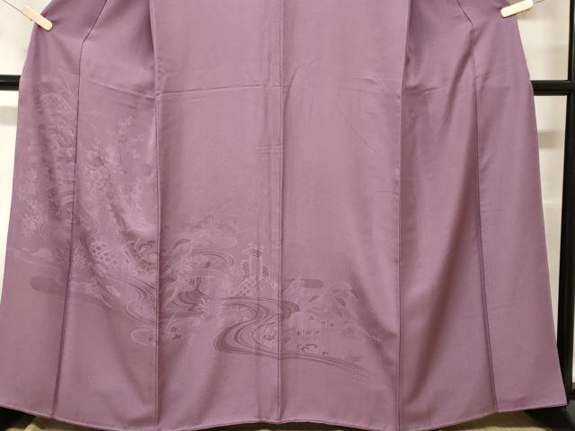平和屋着物■豪華色留袖　御所解地紋　葡萄鼠色　正絹　逸品　CABF9616ev