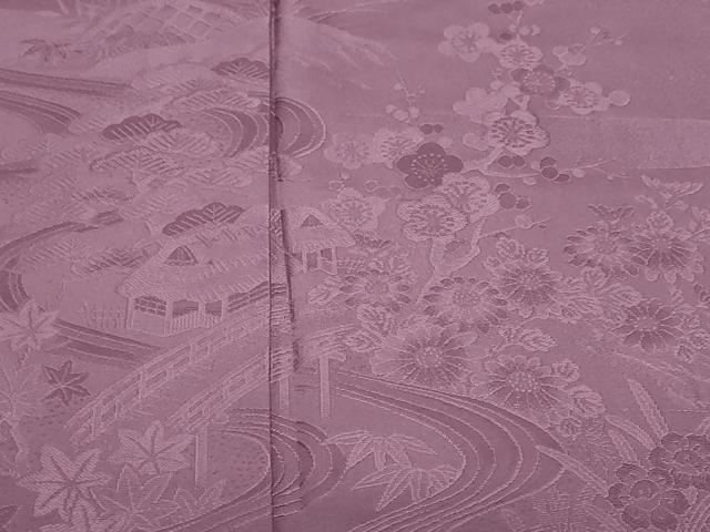 平和屋着物■豪華色留袖　御所解地紋　葡萄鼠色　正絹　逸品　CABF9616ev