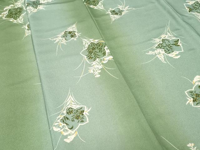 平和屋着物■小紋　草花文　暈し染め　金彩　洗える着物　CABF9633ev