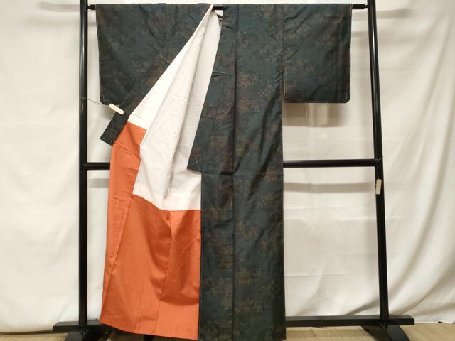平和屋着物■本場大島紬 雲取り花文 正絹 逸品 未使用 CABF9664ev