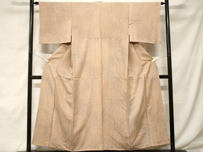 平和屋着物■上質な小紋 霞枝垂れ葉地紋 正絹 逸品 CABF9666ev
