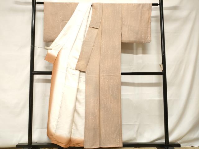 平和屋着物■上質な小紋 霞枝垂れ葉地紋 正絹 逸品 CABF9666ev